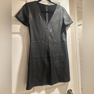 Zara Black Mini Leather Dress